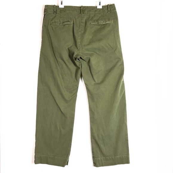 Nili Lotan Tomboy Chino Pants Green Size 6 - Picture 3 of 11